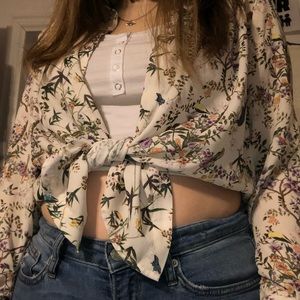 Floral button-up